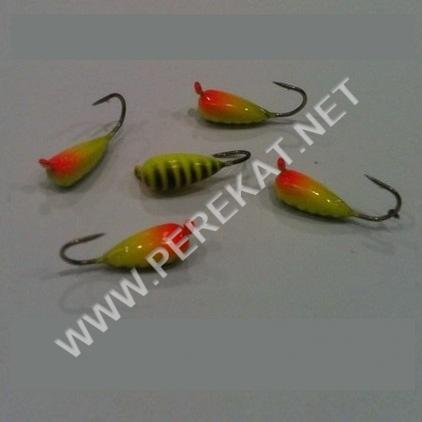 Мормышка FK банан с ушком D9мм (0,7гр, №16) цвет№01 (25093)