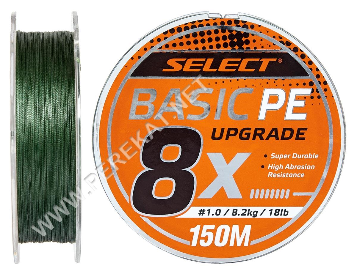 Шнур Select Basic PE 8X Green 150m #1.5/0.18mm 22lb/10kg (56795)