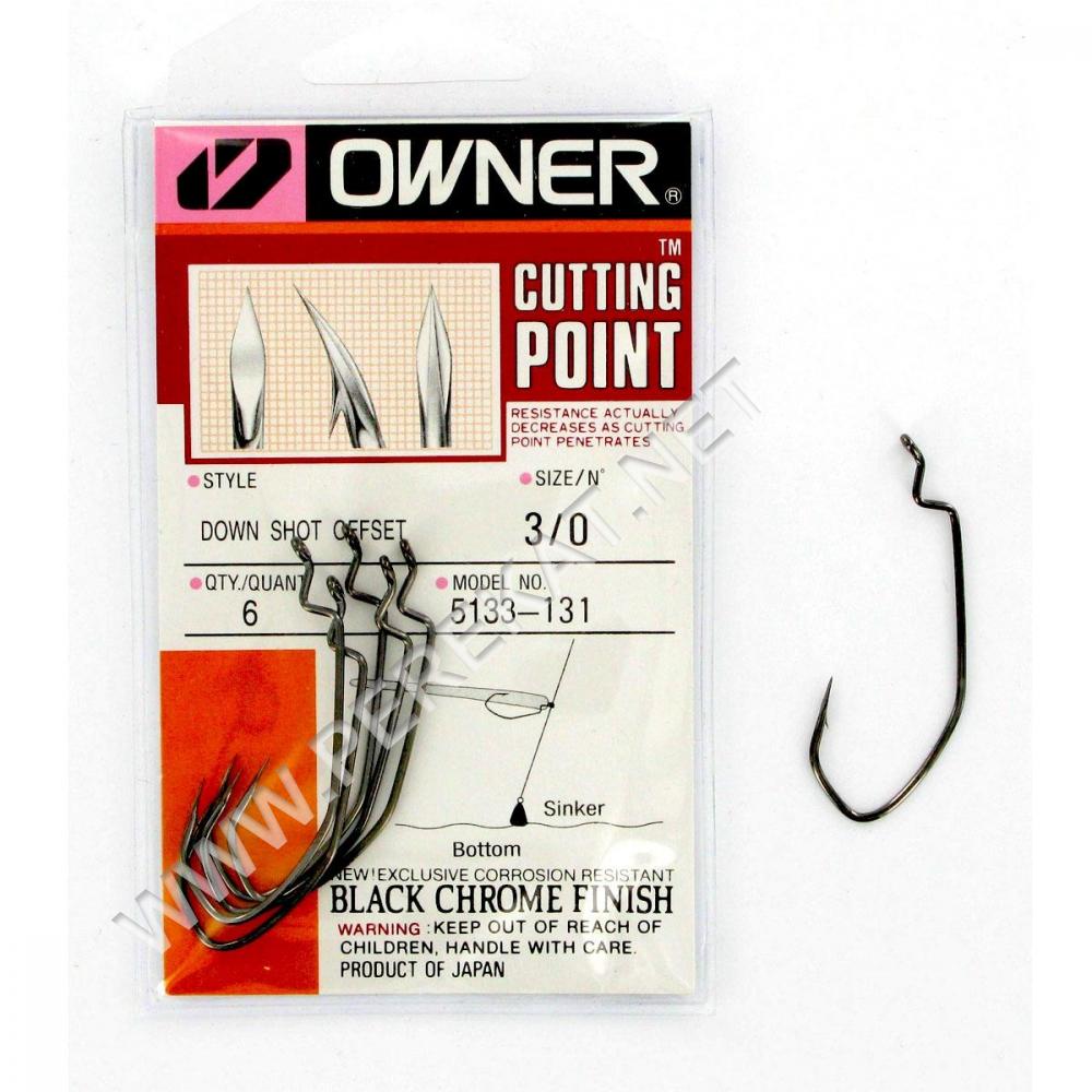 Крючок офсетный Owner Down Shot 5133 № 2/0 (26057)