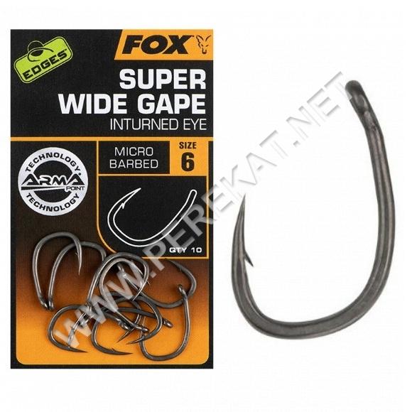 FOX Гачки Edges Super Wide Gape (Inturned eye) - size 6 (74075)
