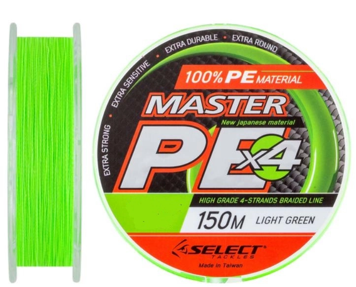 Шнур Select Master PE 150 м Light Green 0.24 мм 29 кг