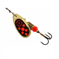 Блесна Mepps Black fury 4 (золотой лепесток оранж. точки) (30481)