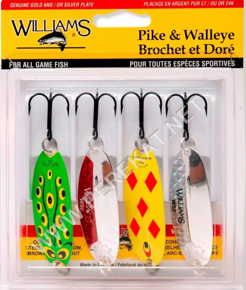 Набір блешень Williams Pike/Walley 4pack kit