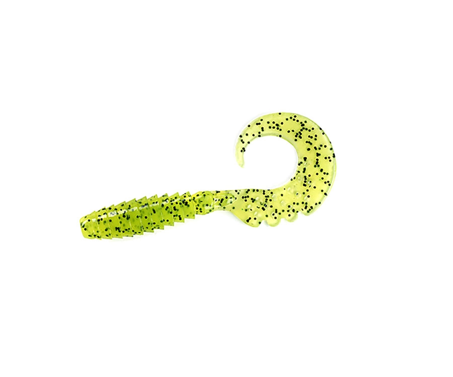 Силікон FishUp Fancy Grub 2.5 (10 шт.), #055 - Chartreuse/Black