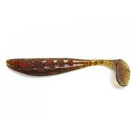 Силікон FishUp Wizzle Shad 2" (10pcs.), #045 - Green Pumpkin/Red & Black уп