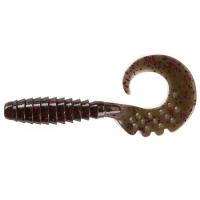 Силікон FishUp Fancy Grub 1" (12pcs.), #050 - Green Pumpkin Brown/Red & Purple уп (37537)