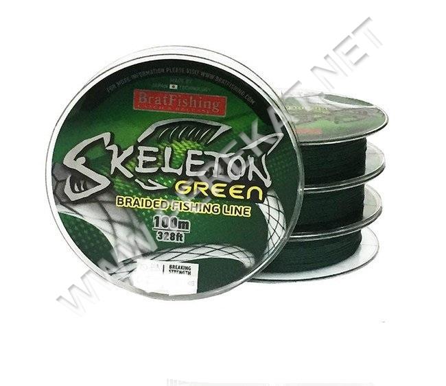 Шнур Bratfishing Skeleton 100м. 0,7мм. green (38161)
