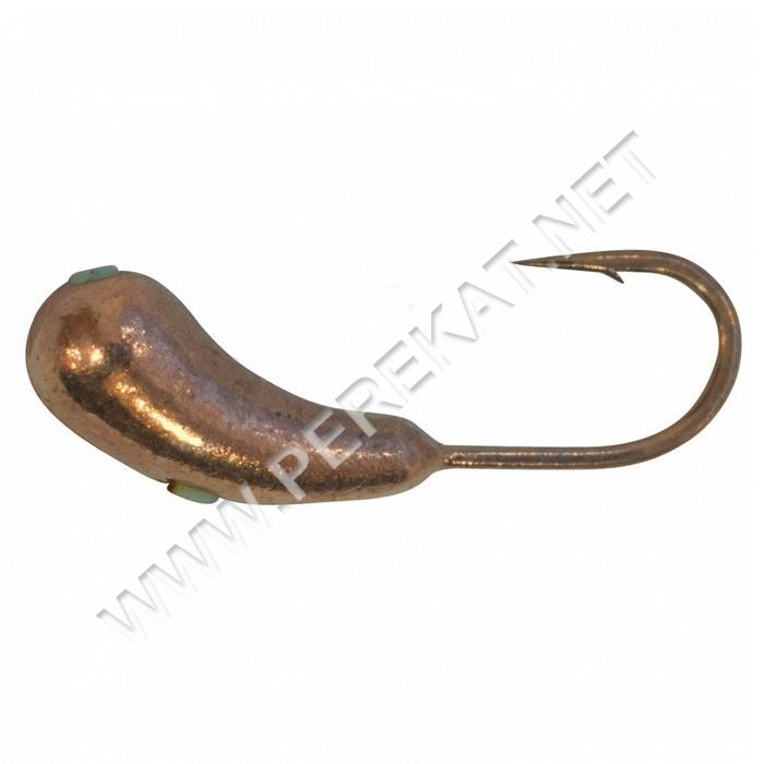 Мормышка Shark чесночинка 0,55г диам. 3,0 мм крючок D16 ц:медь (38843)