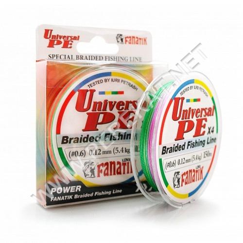 Шнур FANATIK Universal PE X4 150m 0.4/0.10 mm Varicoloured (41467)