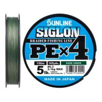 Шнур Sunline Siglon PE н4 150m (темно-зелений.) #1/0.171mm (40624)