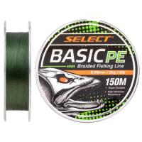 Шнур Select Basic PE Green 150m 0.14mm 15lb/6.8kg (42699)