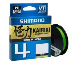 Шнур Shimano Kairiki 4 PE 150m (Mantis Green) 0.06mm 4.4kg (48564)