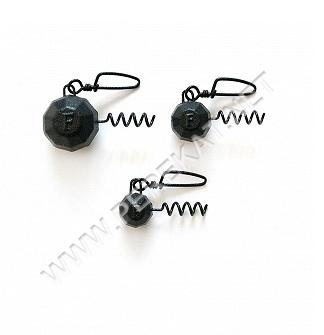 Свинец Fanatik штопор граненный груз с застежкой Black 6гр. 5шт. (48565)