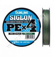Шнур Sunline Siglon PE н4 150m (темно-зелений.) #0.6/0.132mm 10lb/4.5kg (331582)
