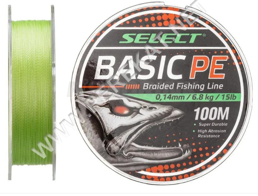 Шнур Select Basic PE Light Green 100m 0.08mm 8lb/4kg (50517)