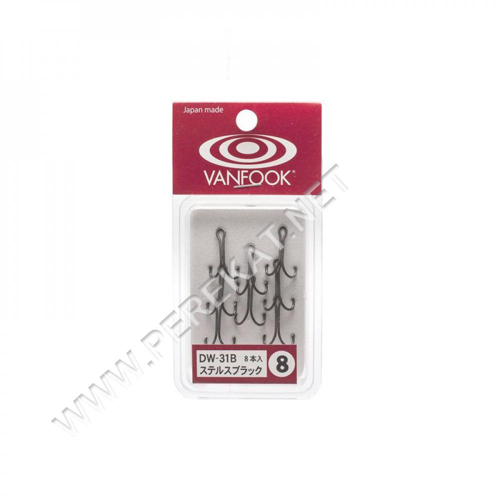 Гачки  Vanfook подвійні DW-31B Stealth Black (#08 (8шт)) (51710)