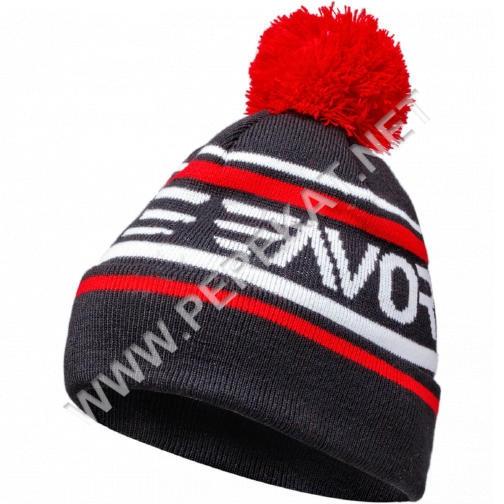 Шапка Favorite с пампоном black/red (51915)
