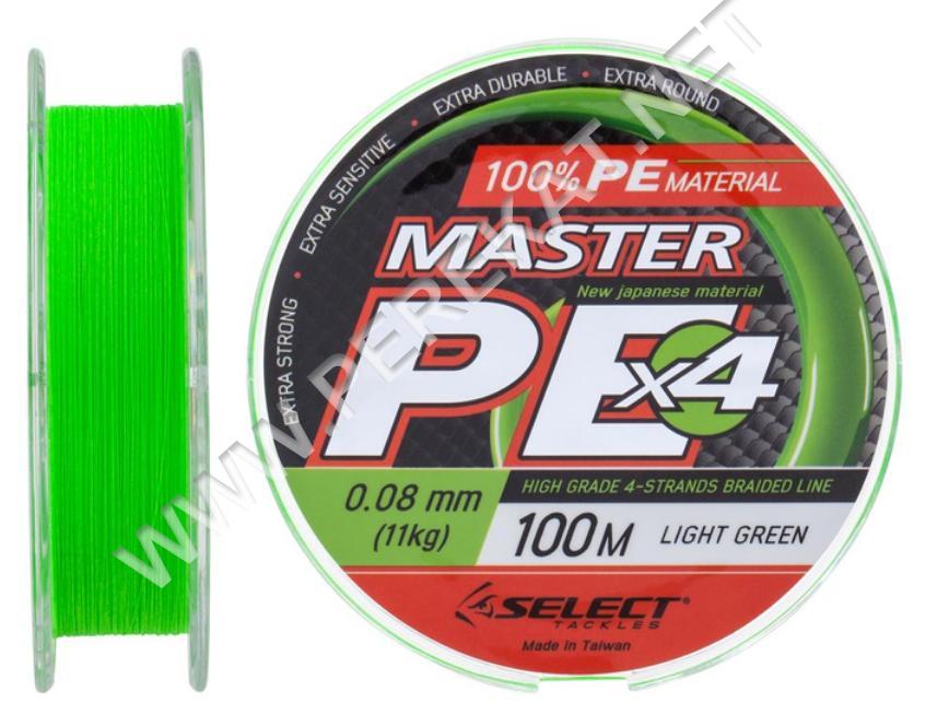 Шнур Select Master PE 100m (салат.) 0.20mm 24kg (55143)