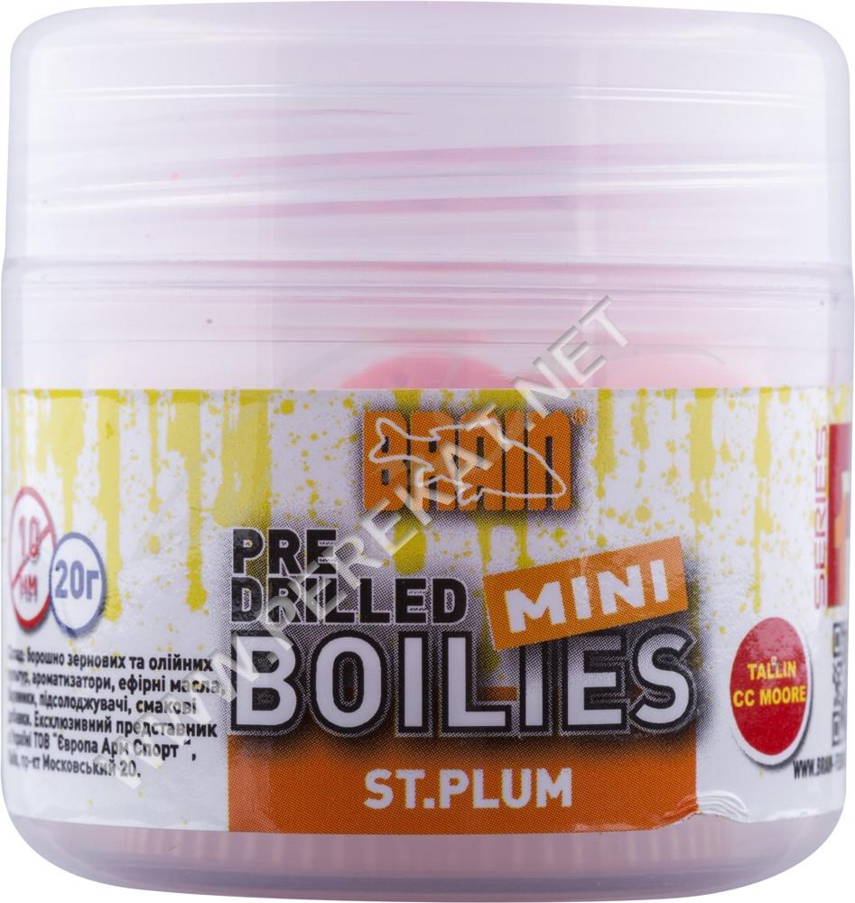 Бойлы Brain St.Plum (слива) pre drilled mini boilies 10 mm 20 gr (33948)