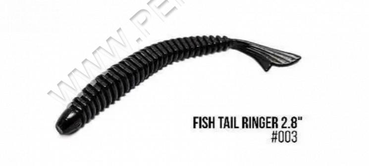 Приманка Bait Breath U30 Fish Tail Ringer 2.8 (8шт.) (003 Solid Black) (215)