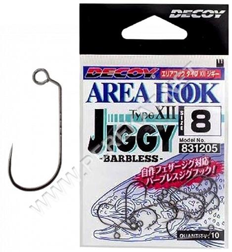 Крючок Decoy AH-12 Area Hook Jiggy 08, 10 шт/уп (28058)