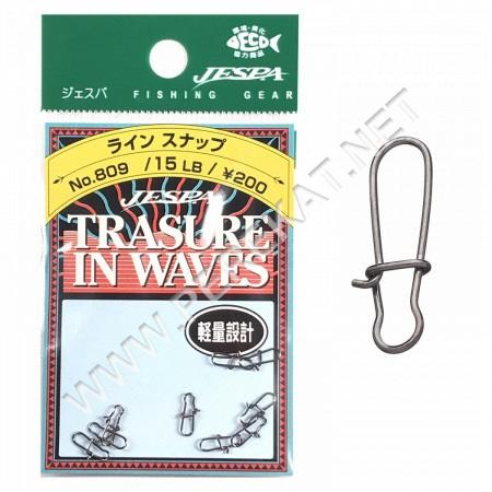 Застібка Yarie 809 line snap black 30Lb #1