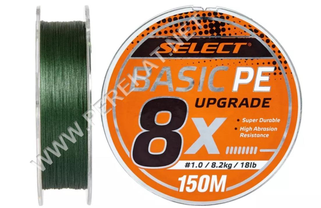 Шнур Select Basic PE 8X Green 150m #1.0/0.14mm 18lb/8.2kg (56791)
