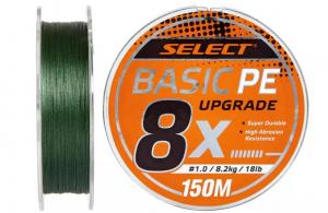 Шнур Select Basic PE 8X Green 150m #0.8/0.12mm 14lb/6kg (56792)