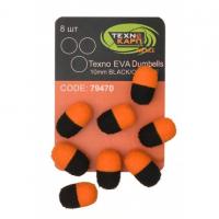 Texno EVA Dumbells 13mm*10mm black/orange уп/8шт (56850)