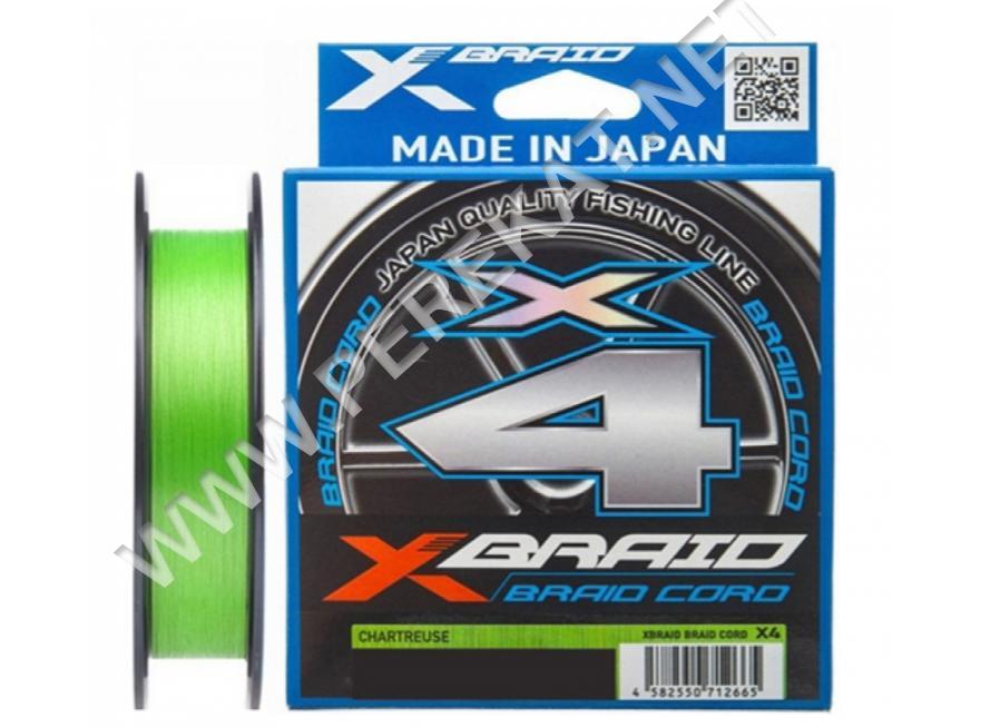 Шнур YGK X-Braid Braid Cord X4 150m #1.5/0.205mm 25lb/11.2kg (58829)