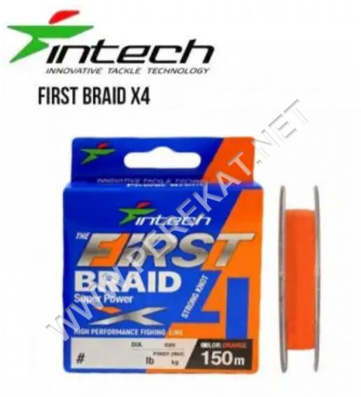 Шнур плетеный Intech First Braid X4 150m (0.8 (12lb/5.45kg)) (58637)