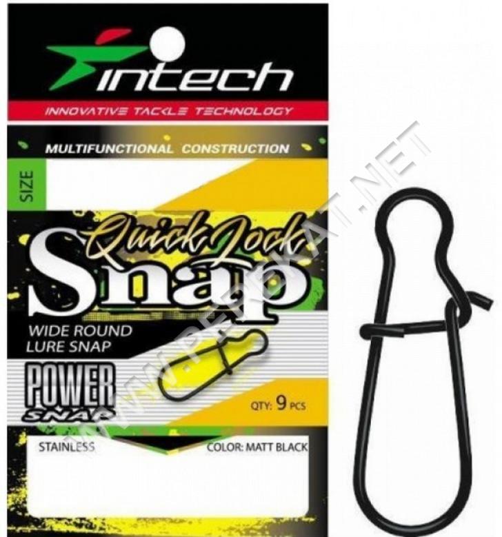 Застібка Intech Quick lock Snap Matt black (9 шт) (#00) (63218)