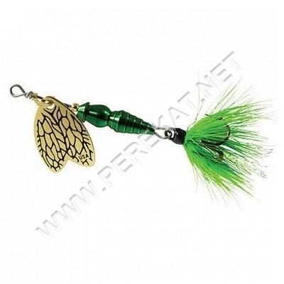 Блесна Mepps  BUG OLIVE #   1 золото - зелёный сердечник / зелёная муха (1615)