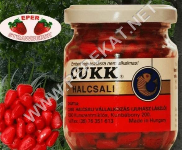 Кукуруза CUKK фарбована, скло банка (220мл) полуниця (червона) (15113)