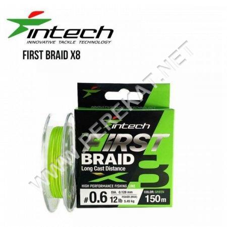 Шнур Intech First Braid X8 Green 100m (0.6 (12lb/5.45kg))