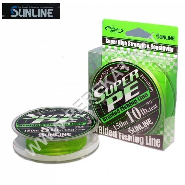 Шнур Sunline Super PE 150м 0,33мм 40Lb/18,1кг (темно-зеленый) (13240)