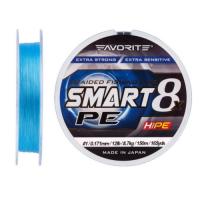 Шнур Favorite Smart PE 8x 150м (sky blue) #0.5/0.117mm 8lb/4.1kg (40742)