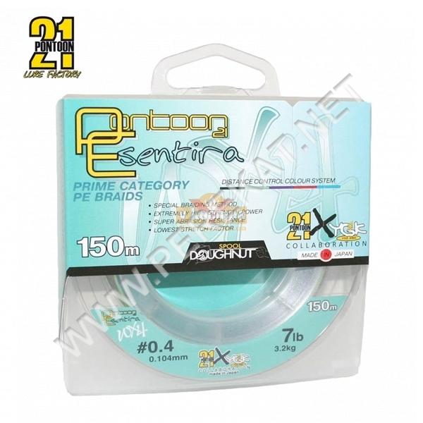 Шнур Pontoon 21 Esentira, 0.104mm, 7lb, 3.2kg, 150m, multicolor WX4 (8202)