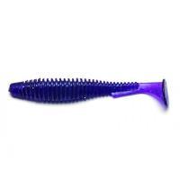 Силікон FishUp U-Shad 4" (8pcs.), #060 - Dark Violet/Peacock  Silver  уп (39295)