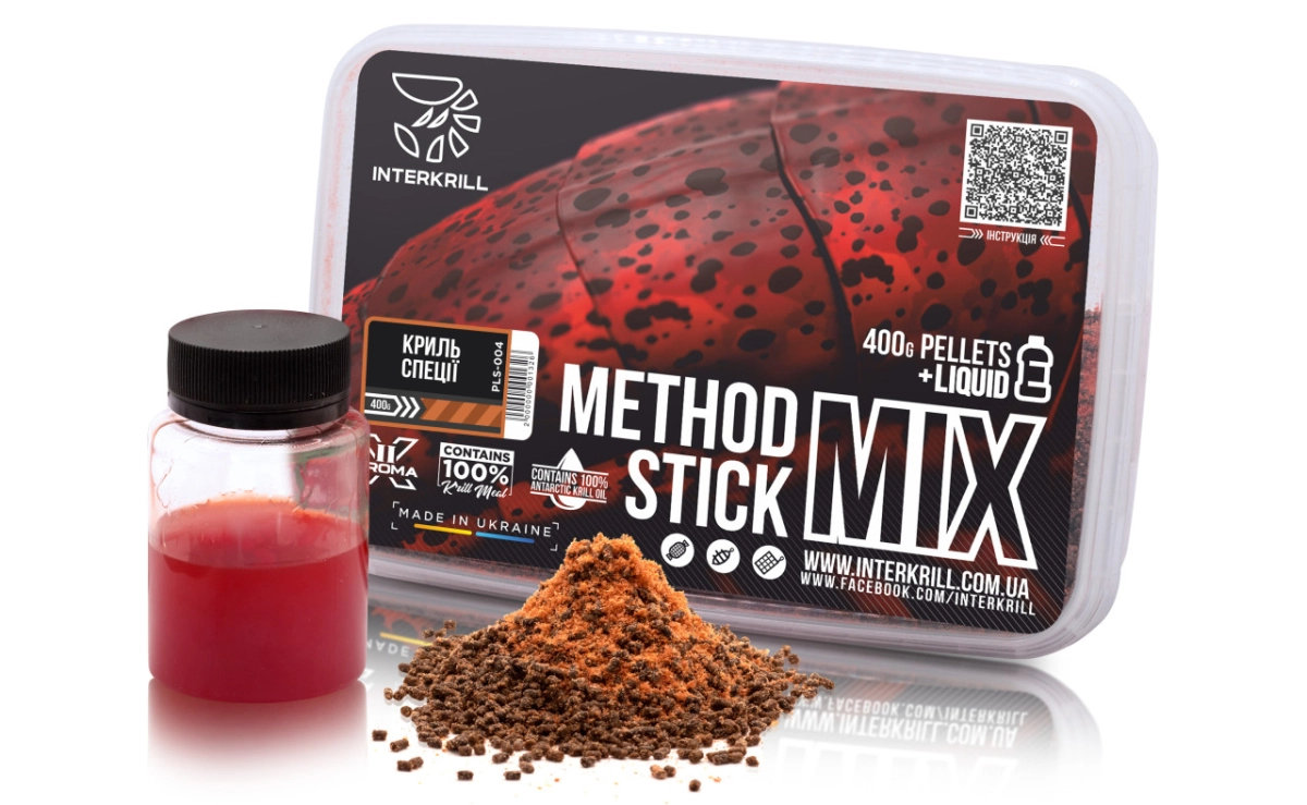 Пелети Inter Krill Method/Stick Mix (Криль-спеції) 400 г