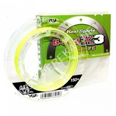 Шнур  G-Soul X-3 150m (#0.6/9lb(4.5kg)) (124)