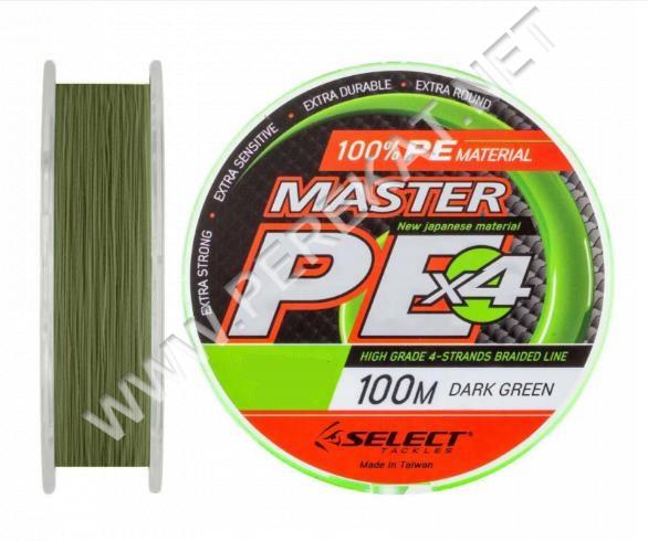 Шнур Select Master PE 100m (темн.-зел.) 0.08mm 11kg (22851)
