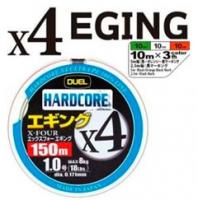 Шнур DUEL Hardcore X4 EGING 150m #1.2  9.0kg (0.191)  3COLOR (17245)