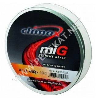 Шнур CLIMAX MIG BRAID Green 100 m 0.18 14.80kg, зеленый (16585)