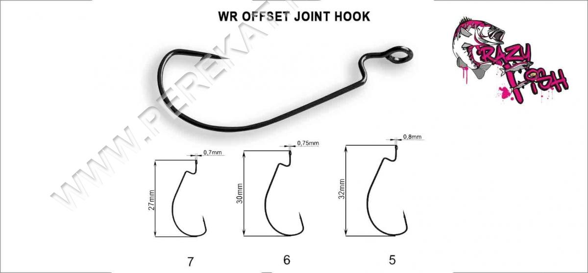 Crazy Fish WR Offset Joint Hook №5 10 шт
