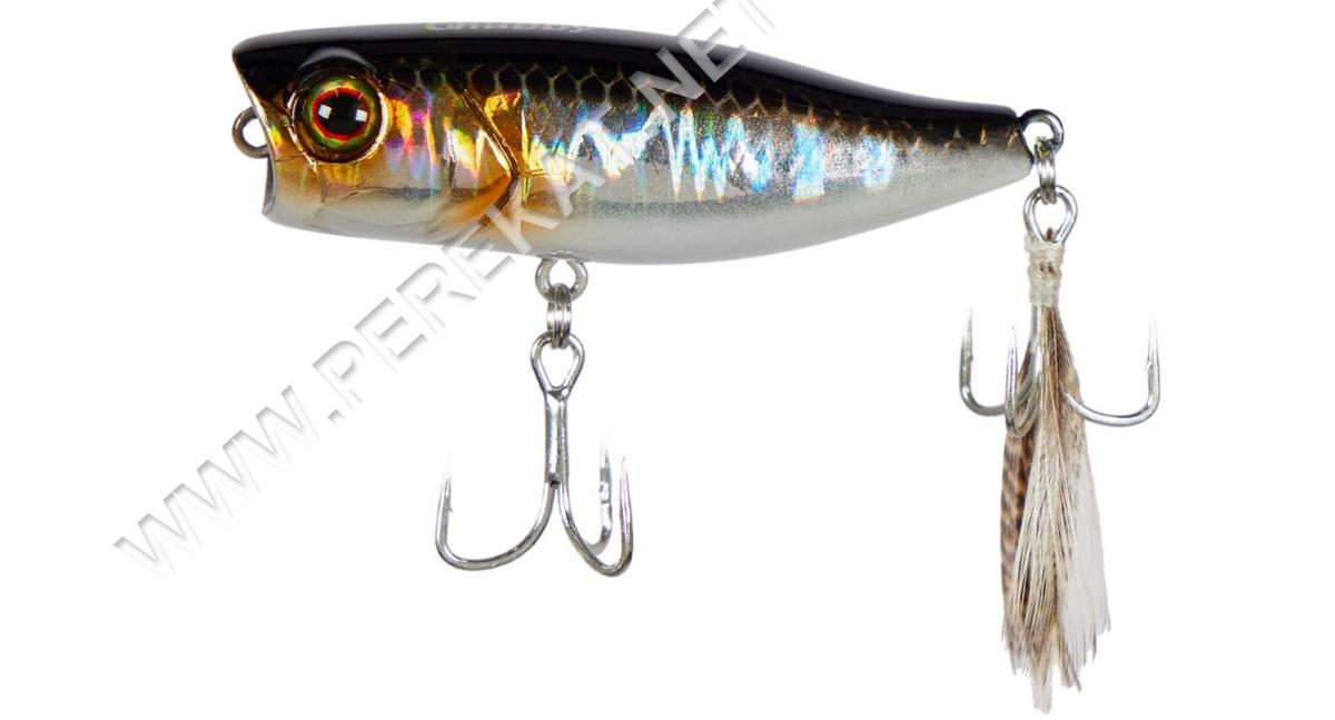 Воблер Jackall Chubby Popper 42F 42mm 3.3g HL Silver & Black