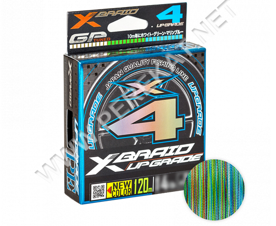 Шнур YGK X-Braid Upgrade X4 (3 colored) 120m #0.5/0.117mm