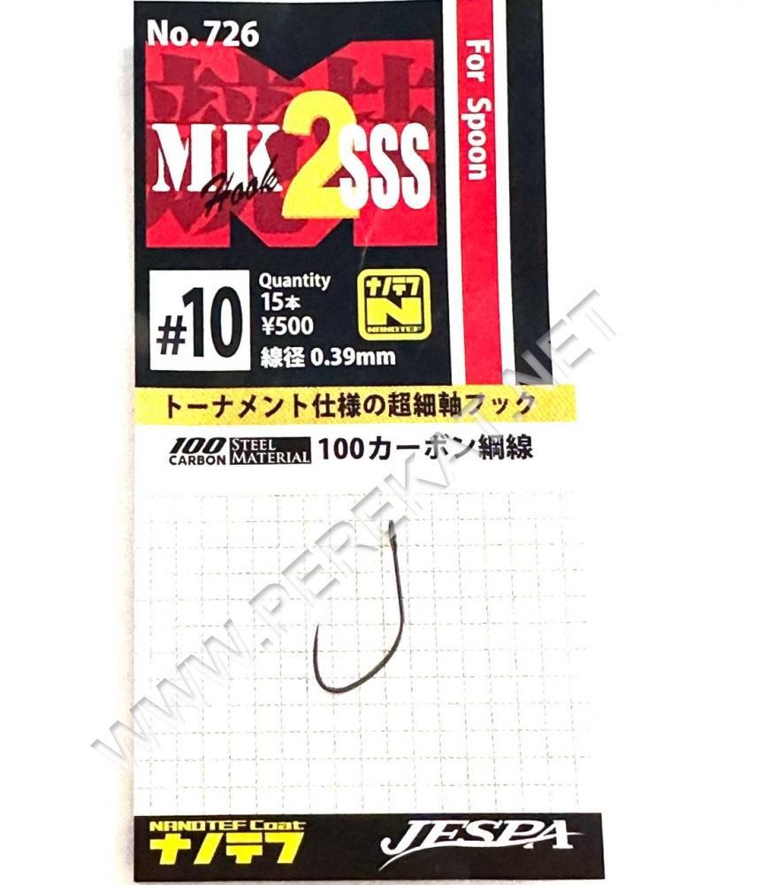 Гачки Yarie 726 MK Hook2 SSS #10 nanotef 16шт (360809)