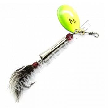 Вертушка Dardevle Notangle Spinner 7g #Chartreuse/Green Stripe				