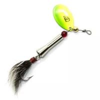Вертушка Dardevle Notangle Spinner 7g #Chartreuse/Green Stripe				